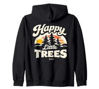 Bob Ross Happy Little Trees Zip Hoodie