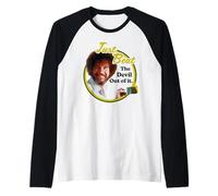 Bob Ross Just Beat The Devil Out of It Raglan Baseball Tee