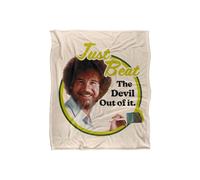 Bob Ross Just Beat The Devil Out Of It Silky Touch Super Soft Throw Blanket | Size: Large Bob Ross Multicolor Large