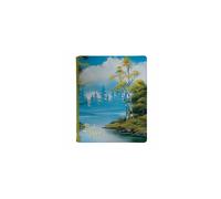 Ultra PRO - Bob Ross Lakeside Path 9-Pocket Zippered PRO-Binder, Trading Card Collector Organizer Bob Ross Merch Premium Storage Leatherette Binder Side-Loading Scenic Artwork