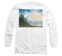 Bob Ross Landscape Signature Unisex Long Sleeve T Shirt, White, Medium