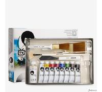 Bob Ross Master Paint Set Oil Colours 37ml Liquid White 118ml Wet-On-Wet Art Kit