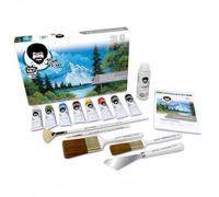 Bob Ross Meister Painting Set with Oil Paints and Brushes - 15 Piece Set for Landscape Painting