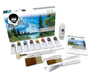 Bob Ross Meister Painting Set with Oil Paints and Brushes - 15 Piece Set for Landscape Painting