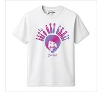 Bob Ross Men's Crazy Fade T-Shirt in White | Size: Medium Bob Ross White M
