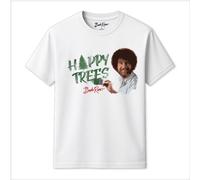 Bob Ross Men's Happy Trees T-Shirt in White | Size: 2XL Bob Ross White 2XL