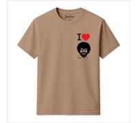 Bob Ross Men's I Love Bob T-Shirt in Light Sand | Size: Small Bob Ross Light Sand S