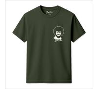 Bob Ross Men's Signature T-Shirt in Dark Green | Size: 3XL Bob Ross Dark Green 3XL