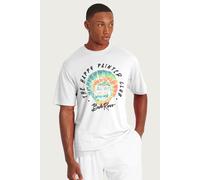 Bob Ross Men's The Happy Painter Club T-Shirt in White | Size: Large Bob Ross White L