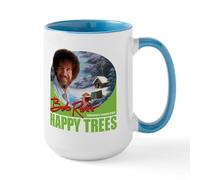 Bob Ross Mugs Ceramic Coffee Mug, Tea Cup 15 oz