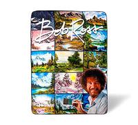 Bob Ross Oversized Fleece Sherpa Throw Blanket | 54 x 72 Inches