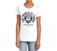 Bob Ross The World is Yours Womens T Shirt, White, M