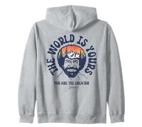 Bob Ross The World Is Yours Zip Hoodie