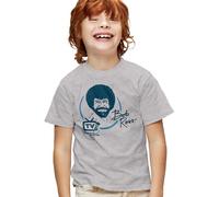 Bob Ross Tv'S Favourite Painter Kids T Shirt, Athletic Heather, 3-4Y