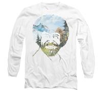 Bob Ross Valley Hair Unisex Long Sleeve T Shirt, White, Small
