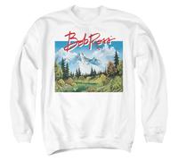 Bob Ross Valley Signature Unisex Sweatshirt, White, XX-Large