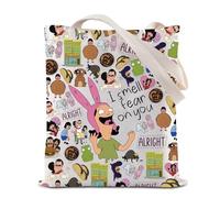Bob’s Cartoon Inspire Tote Bag I Can Smell Fear On You Reusable Grocery Shopping Bag Louise Belcher Shoulder Bag (Smell Fear Tote)
