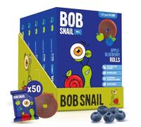 Bob Snail Fruit Roll Ups Blueberry Flavour, Bulk 50 pcs Rolls (500g)