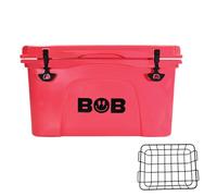 BOB THE COOLER CO 50 Qt Hard Cooler, Portable Rotomolded Travel Cooler, Leak-Proof, Great for Beach, Camping, Tailgating, Sports, & More (Vice Red)