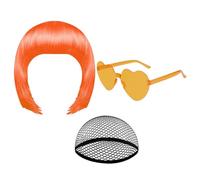 Bob Wig, Neon Cosplay Headpiece, Halloween Cosplay Wig, for Women, Girls, Stage Performance, Content Creator, Thematic Events, Comic Conventions, Costume Parties