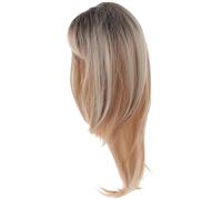 Bob Wig Synthetic Straight Hairpiece for Women, Middle Part | High Temperature Fiber, Adjustable Straps, Chic Style, Daily Dress up Carnival Use