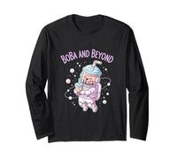 Boba and Beyond Astronaut Funny Space Bubble Tea Lover Long Sleeve T-Shirt