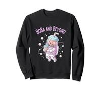 Boba And Beyond Astronaut Funny Space Bubble Tea Lover Sweatshirt
