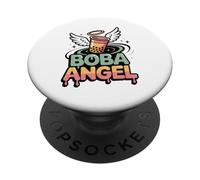 Boba Angel - Funny Bubble Boba Tea Lover PopSockets Adhesive PopGrip