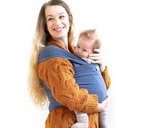 Boba Baby Sling Wrap Newborn - Original Baby Sling Carrier for Newborns and Infants up to 35lbs - Hands-Free Baby Wrap Carrier - Stretchy Baby Wrap Sling & Newborn Sling (Vintage Blue)