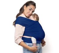 Boba Baby Wrap Carrier - Original Baby Sling Carrier for Newborns (7-35 lbs), Soft, Secure, Hands-Free & Ergonomic, Ideal for Comfortable Bonding, New Parents (Serenity Dark Blue)