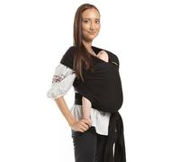Boba Baby Wrap Carrier - Original Baby Sling Carrier for Newborns (7-35 lbs), Soft, Secure, Hands-Free & Ergonomic, Ideal for Comfortable Bonding, New Parents (Black)