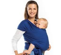 Boba Baby Wrap Carrier, Stretch Bamboo Sling, Serenity Dark Blue
