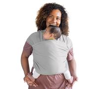 Boba Baby Wrap Carrier, Stretch Bamboo Sling, Serenity Light Grey