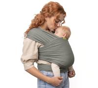 Boba Baby Wrap Carrier - Stretch Cotton Newborn Sling, Grey