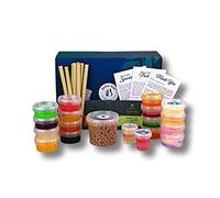 BOBA BAR Premium DIY Mixed Bubble Tea kit | 8 mix fruit and milk tea flavours, Tapioca pearls, 8 different Popping Boba & Jelly Flavours, Jasmine Green Tea & Assam black tea bags(Serves 8).