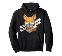 Boba Boba Boba Boba Manga Bubble Tea Fox Anime Pullover Hoodie