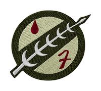 Boba Fett Crest Patch - Bounty Hunter Emblem - Star TV Series - Embroidered Iron On - Size: 3.1 x 2.9 inches