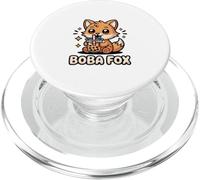 Boba Fox Design Cute Fox Bubble Tea Kawaii PopSockets PopGrip for MagSafe