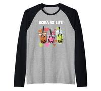Boba is Life Bubble Tea BES-teas Kawaii Raglan Baseball Tee