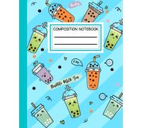 Boba Milk Tea Composition Notebook Wide Ruled: Kawaii Bubble Tea Notebook for Girls Boys Kids Teens | Boba Tea Journal Diary | Cute Japanese Chinese ... and College | Boba Lover Gift 7.5 x 9.25