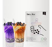 Boba Moo Premium Boba Tea Kit Combo (Classic & Taro) - Only 10,000 Kits Yearly, Small Batch Bubble Tea Kit With Exceptional Taste & Chewiness, Vegan, Lactose-Free, 6 Servings