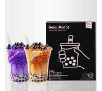 Boba Moo X Premium Bubble Tea Kit Combo (Classic & Taro) - Only 5,000 Kits Yearly, Small Batch Bubble Tea Kit With Exceptional Taste & Chewiness, Vegan, Lactose-Free, 10 Servings