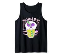 Boba Skull Bubble Tea Cup Halloween Tank Top