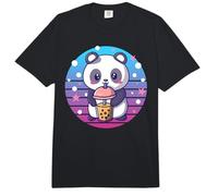Boba Tapioca Pearls Bubble Milk Tea Drink Panda Lover Comfort Colors Adult Heavyweight T-Shirt