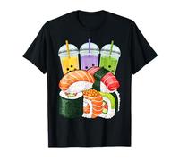 Boba Tea and Sushi Funny Kawaii Bubble Lover Graphic T-Shirt