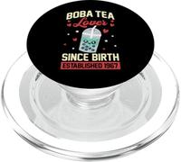 Boba Tea Lover Since Birth Established 1967 Boba Birthday PopSockets PopGrip for MagSafe