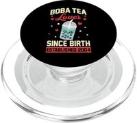 Boba Tea Lover Since Birth Established 2004 Boba Birthday PopSockets PopGrip for MagSafe