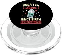 Boba Tea Lover Since Birth Established 2022 Boba Birthday PopSockets PopGrip for MagSafe