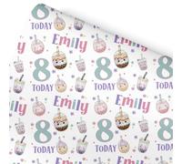 Boba Tea Wrapping Paper Roll - Bubble Tea Design Gift Wrap for Kids, Teens & Adults