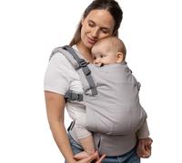 Boba X Baby Carrier Newborn to Toddler - Adjustable Front and Backpack Carrier Petite to Plus Size 7-45 lbs, Ergonomic Baby Carrier with Crossable Straps - Grey